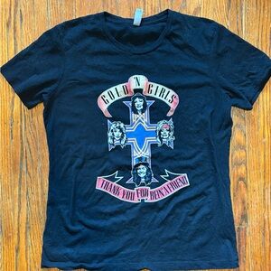 Black Golden Girls Guns & Roses Graphic Tee
